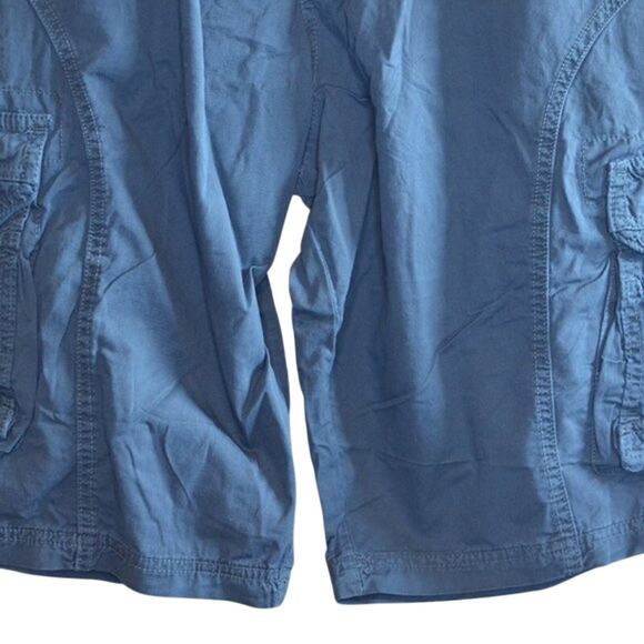 X-RAY Men's Belted Snap Detail Cargo Shorts Majolica Blue, Size 38 - Picture 5 of 8